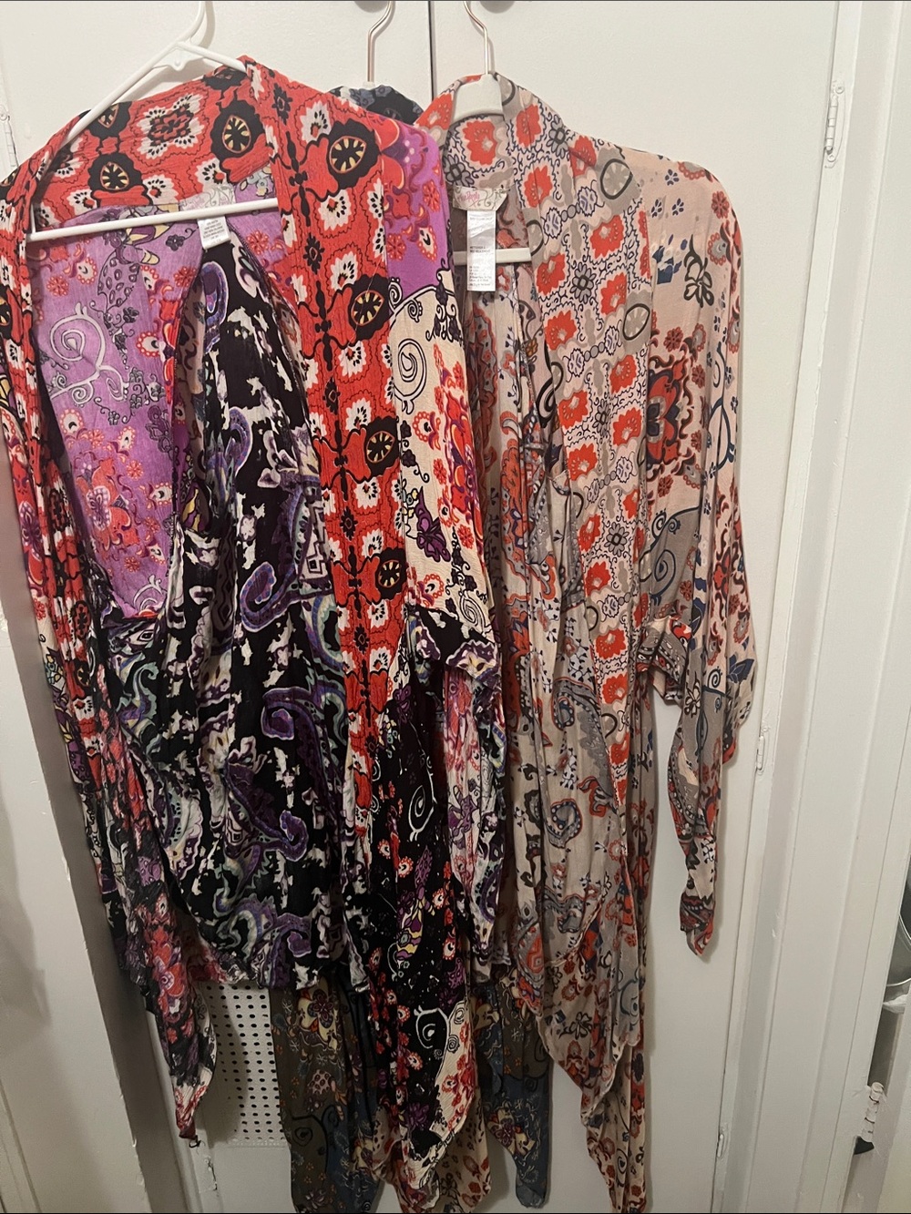 Free People Kimono Little Wing Mixed Print Duster Black SZ ONE SIZE
 $50 EACH